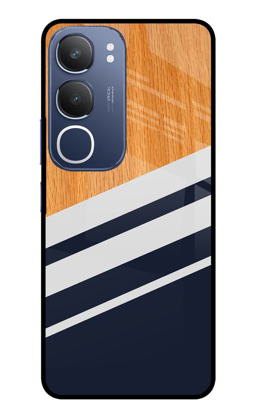 Blue and white wooden Vivo Y29 5G Back Cover