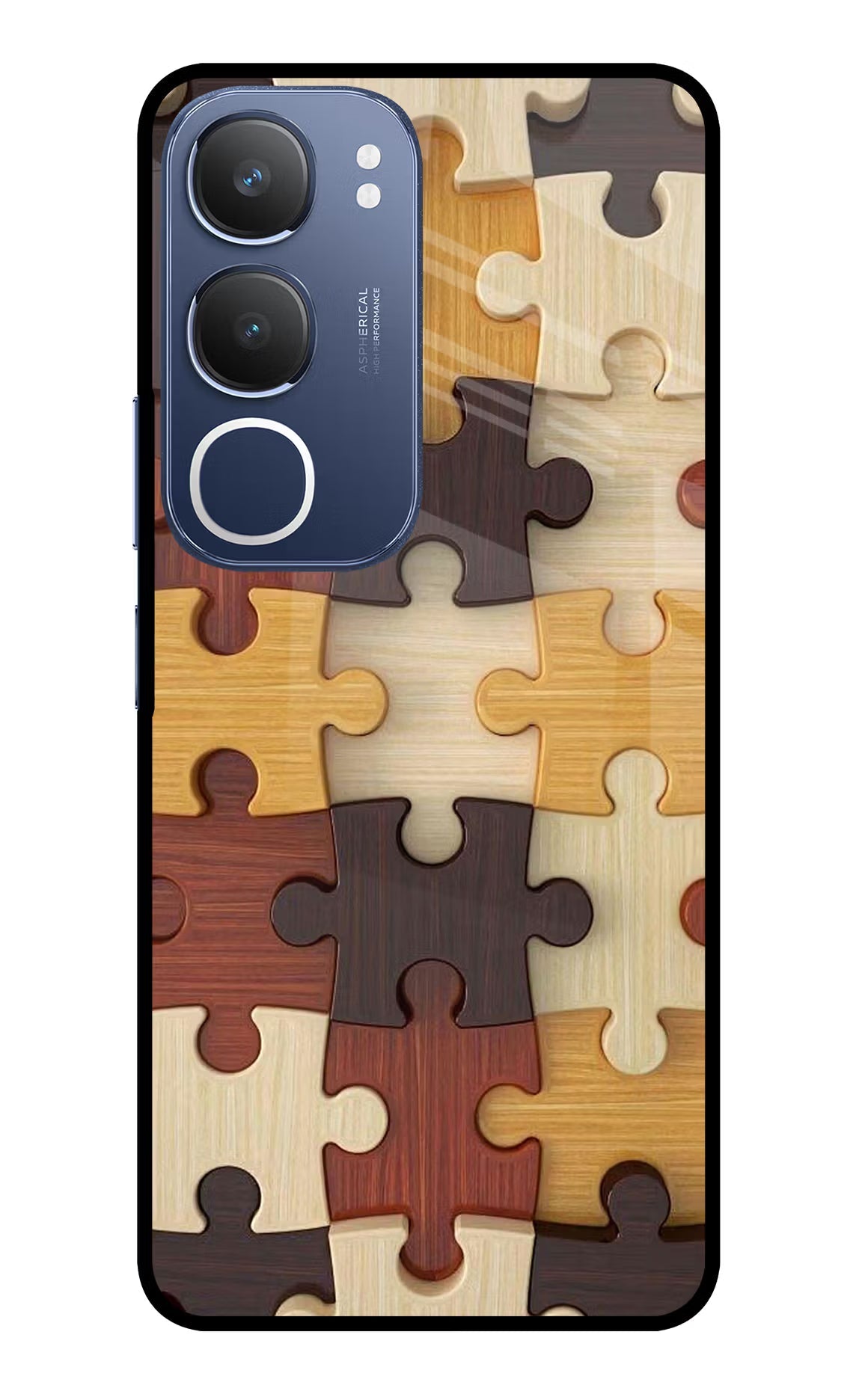 Wooden Puzzle Vivo Y29 5G Back Cover
