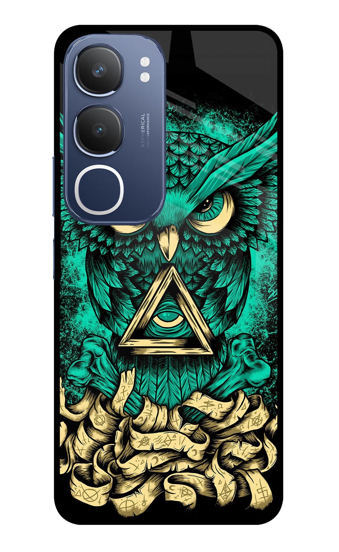 Green Owl Vivo Y29 5G Glass Case