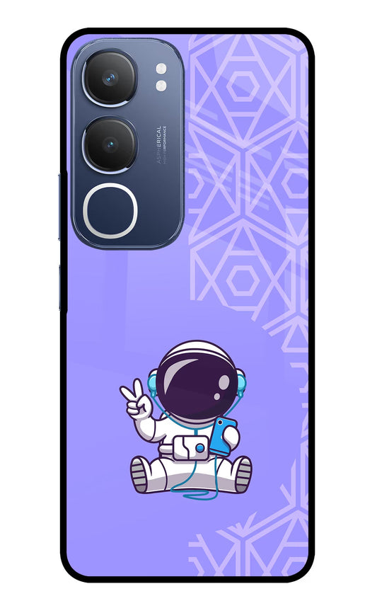 Cute Astronaut Chilling Vivo Y29 5G Glass Case