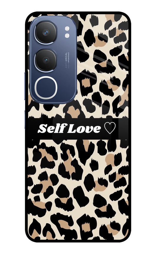 Leopard Print Self Love Vivo Y29 5G Glass Case