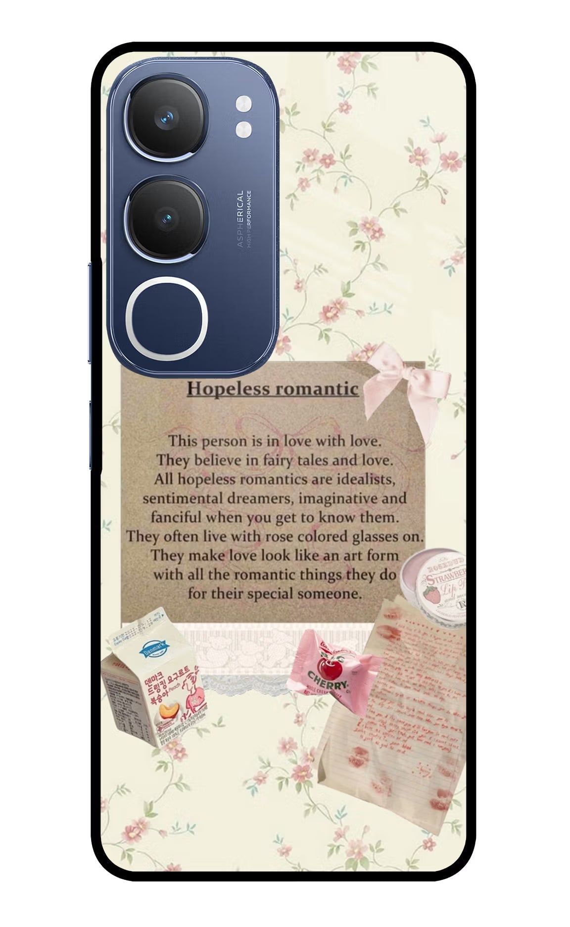 Hopeless Romantic Vivo Y29 5G Glass Case