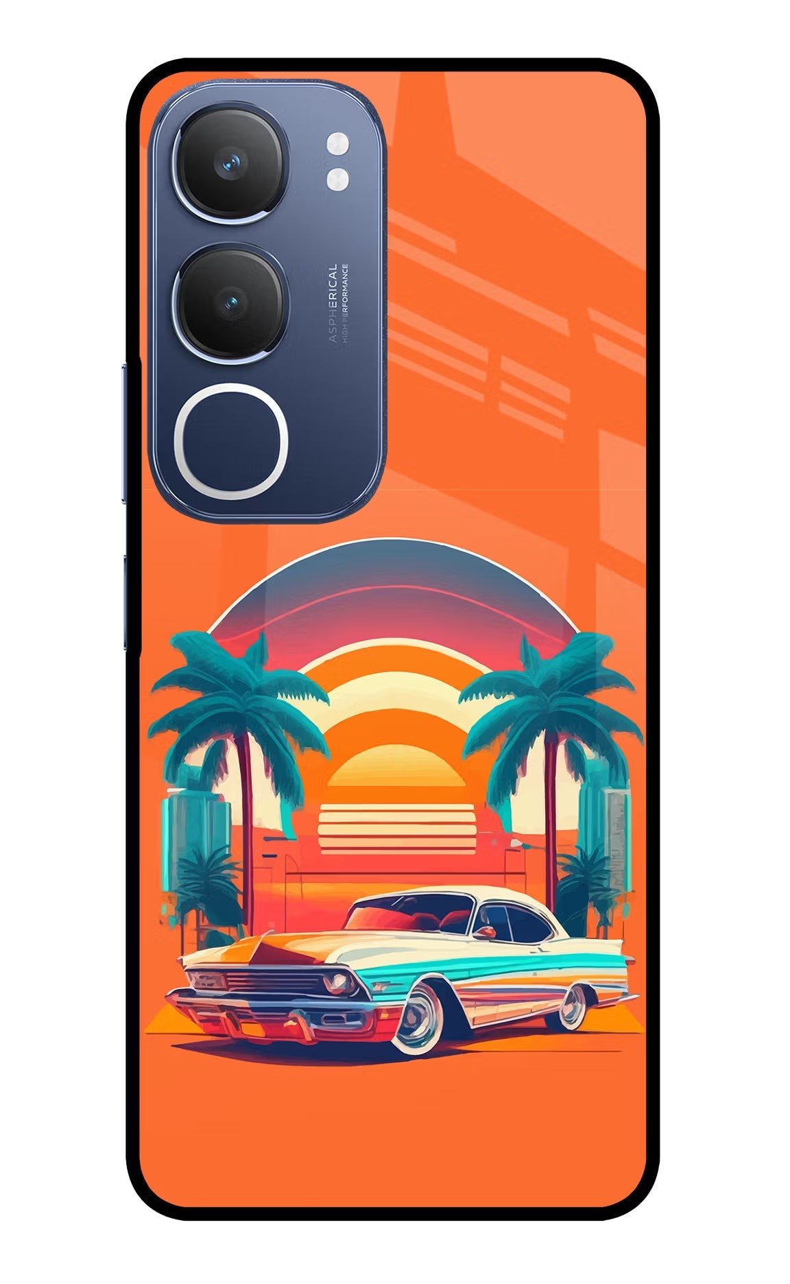 Palm Drive 80s Vivo Y29 5G Back Cover