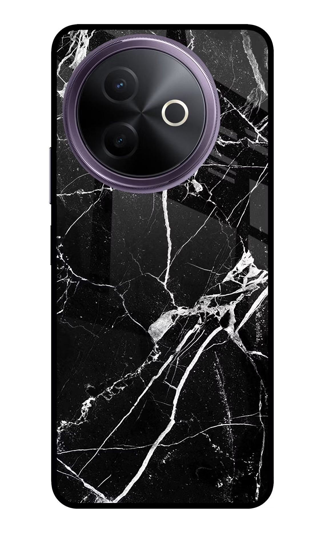 Black Marble Pattern Vivo Y39 5G Back Cover
