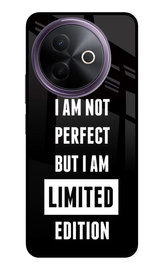 I Am Not Perfect But I Am Limited Edition Vivo Y39 5G Glass Case