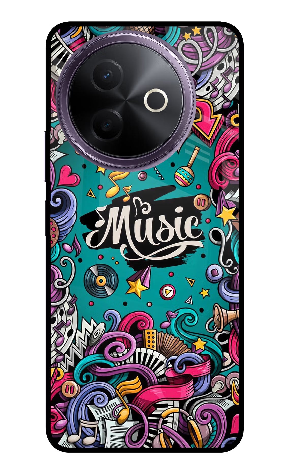 Music Graffiti Vivo Y39 5G Back Cover
