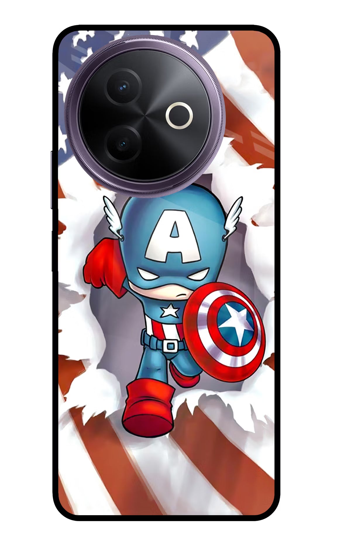 Captain America Vivo Y39 5G Glass Case