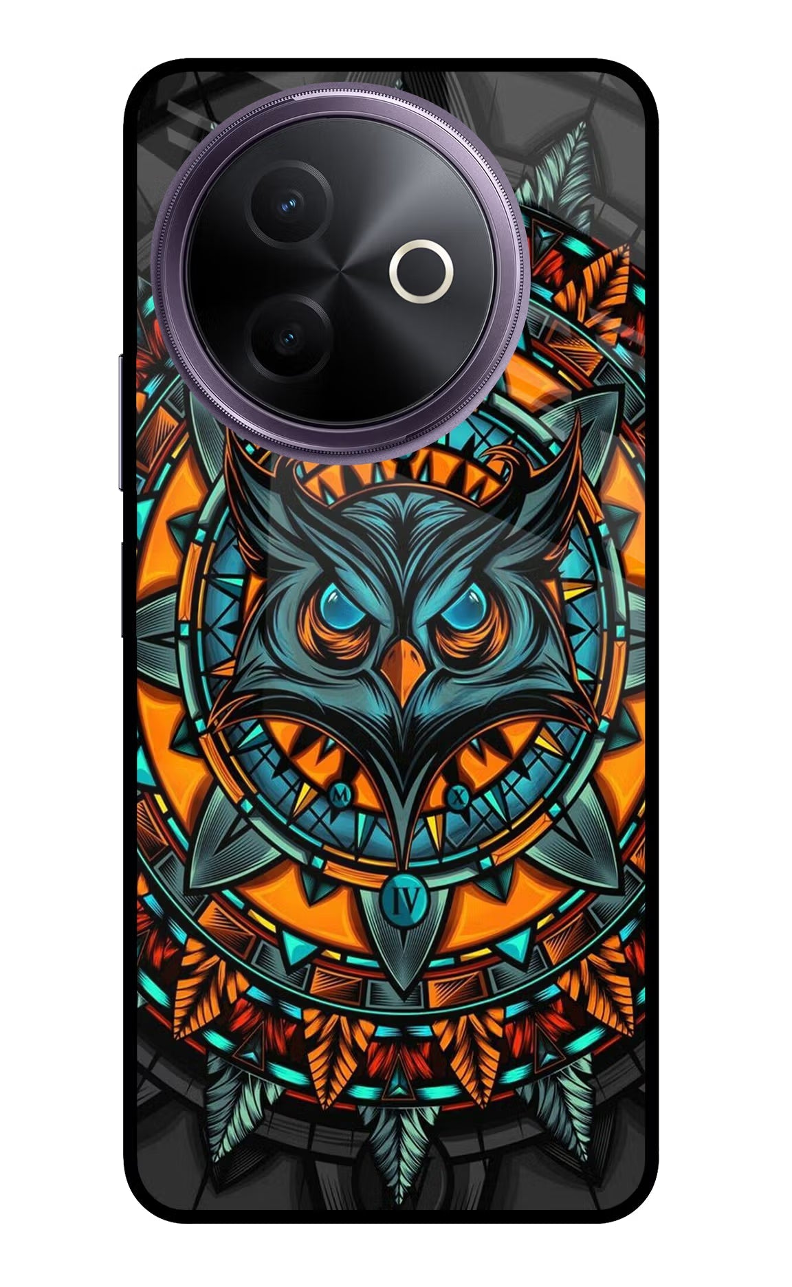Angry Owl Art Vivo Y39 5G Glass Case