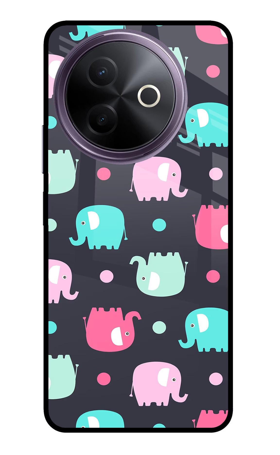Elephants Vivo Y39 5G Glass Case