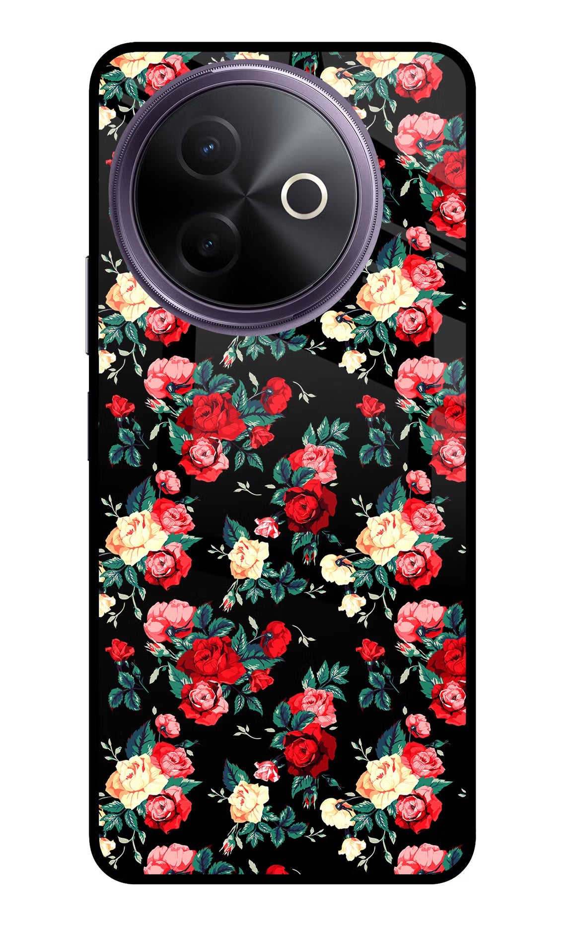 Rose Pattern Vivo Y39 5G Back Cover