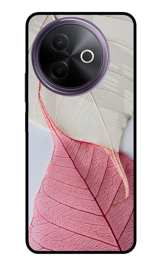 White Pink Leaf Vivo Y39 5G Back Cover