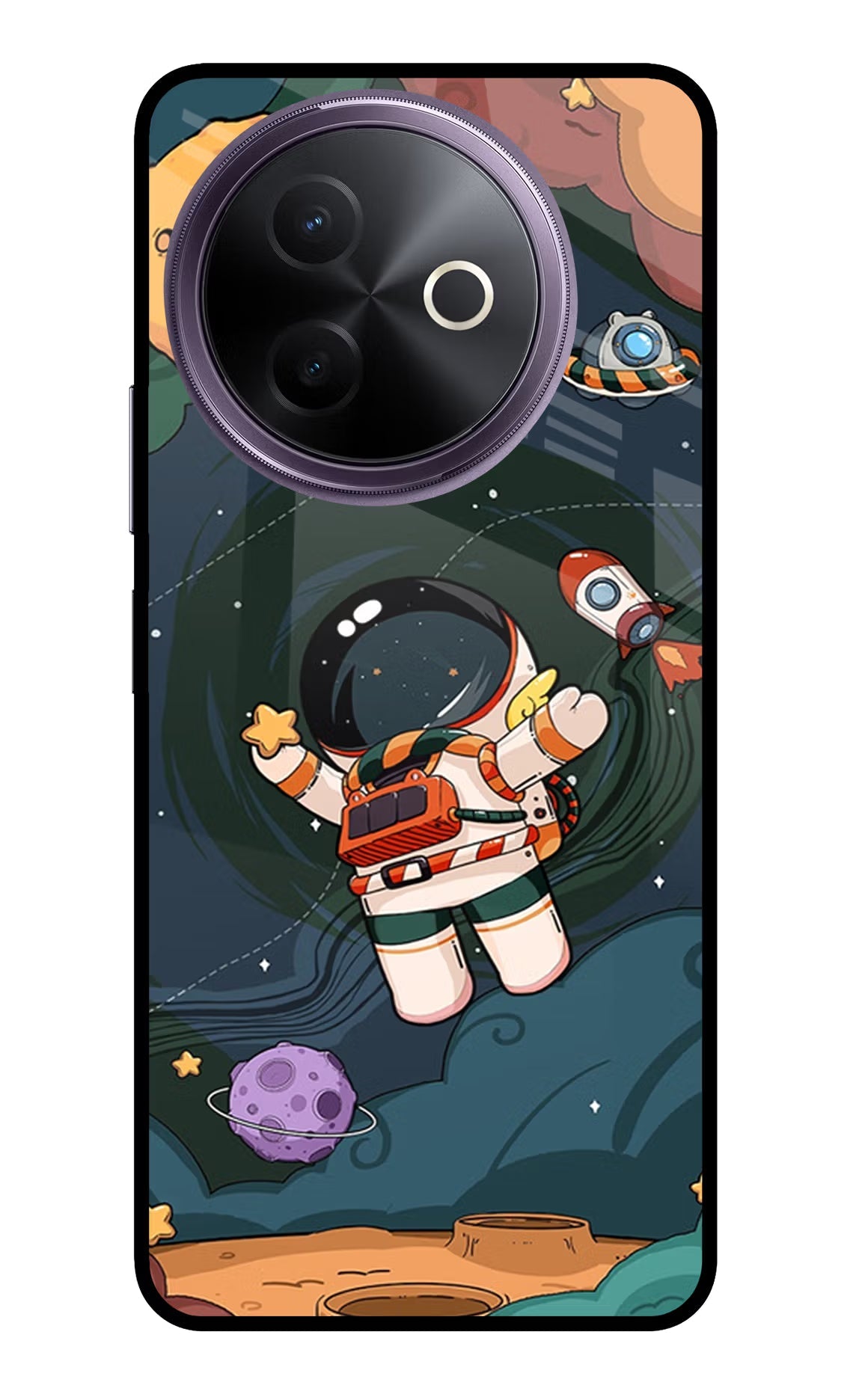 Cartoon Astronaut Vivo Y39 5G Back Cover