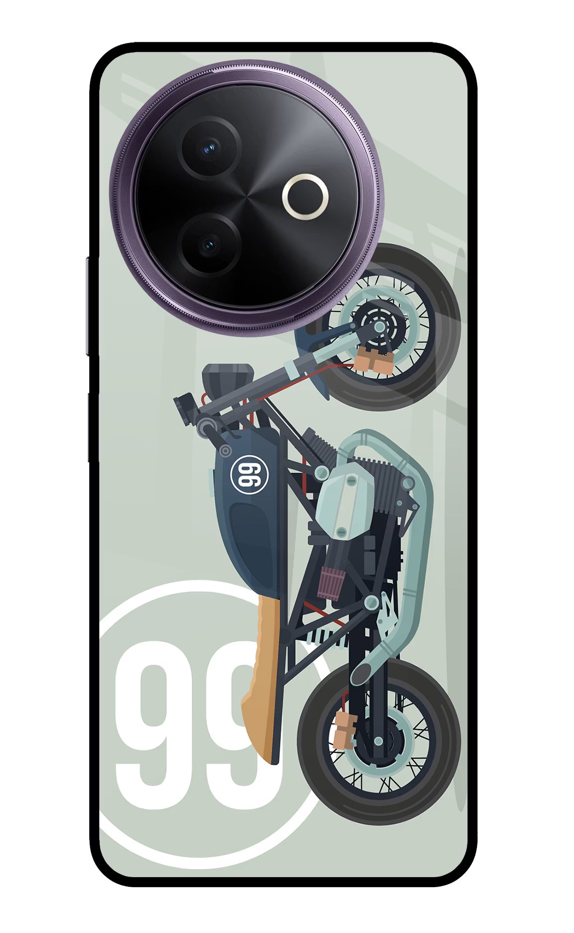 Classic Cafe Racer 99 Vivo Y39 5G Glass Case