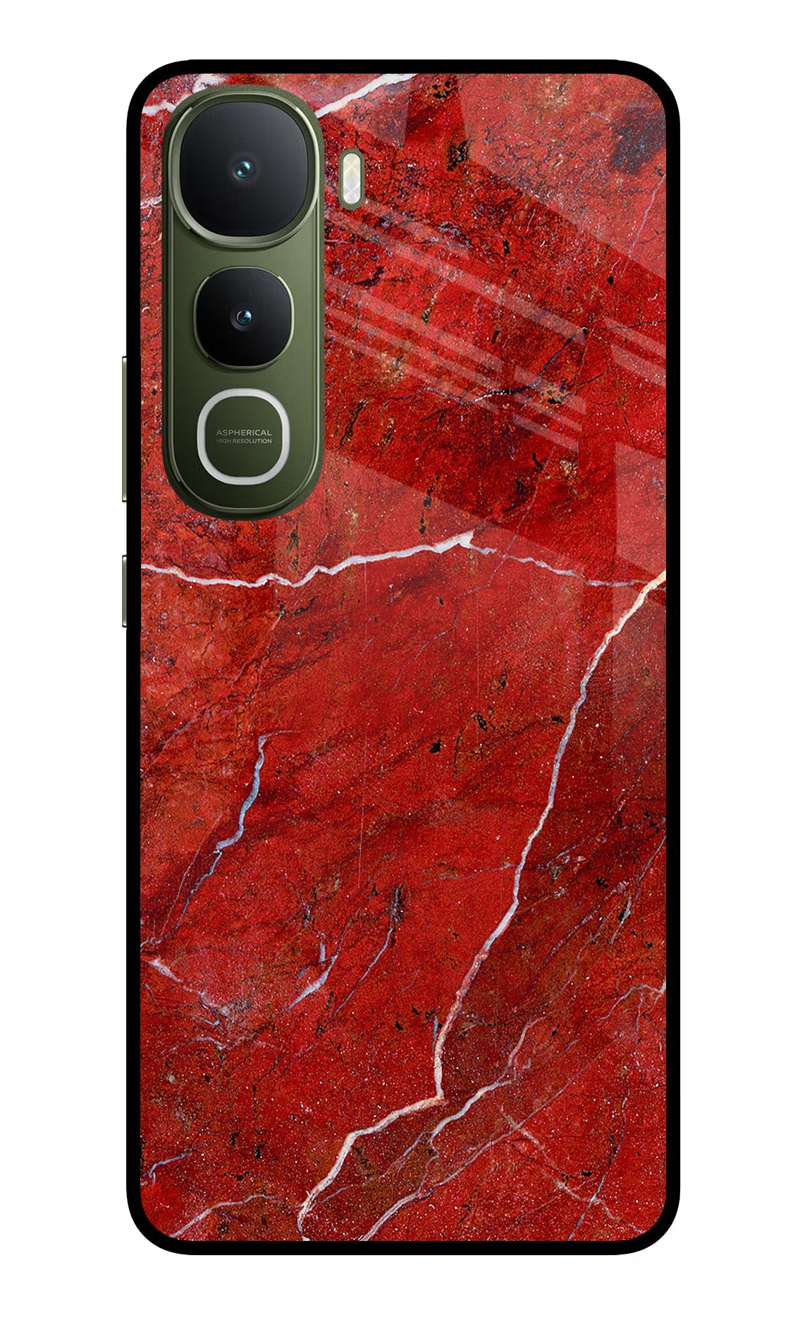 Red Marble Design Vivo Y400 5G Back Cover