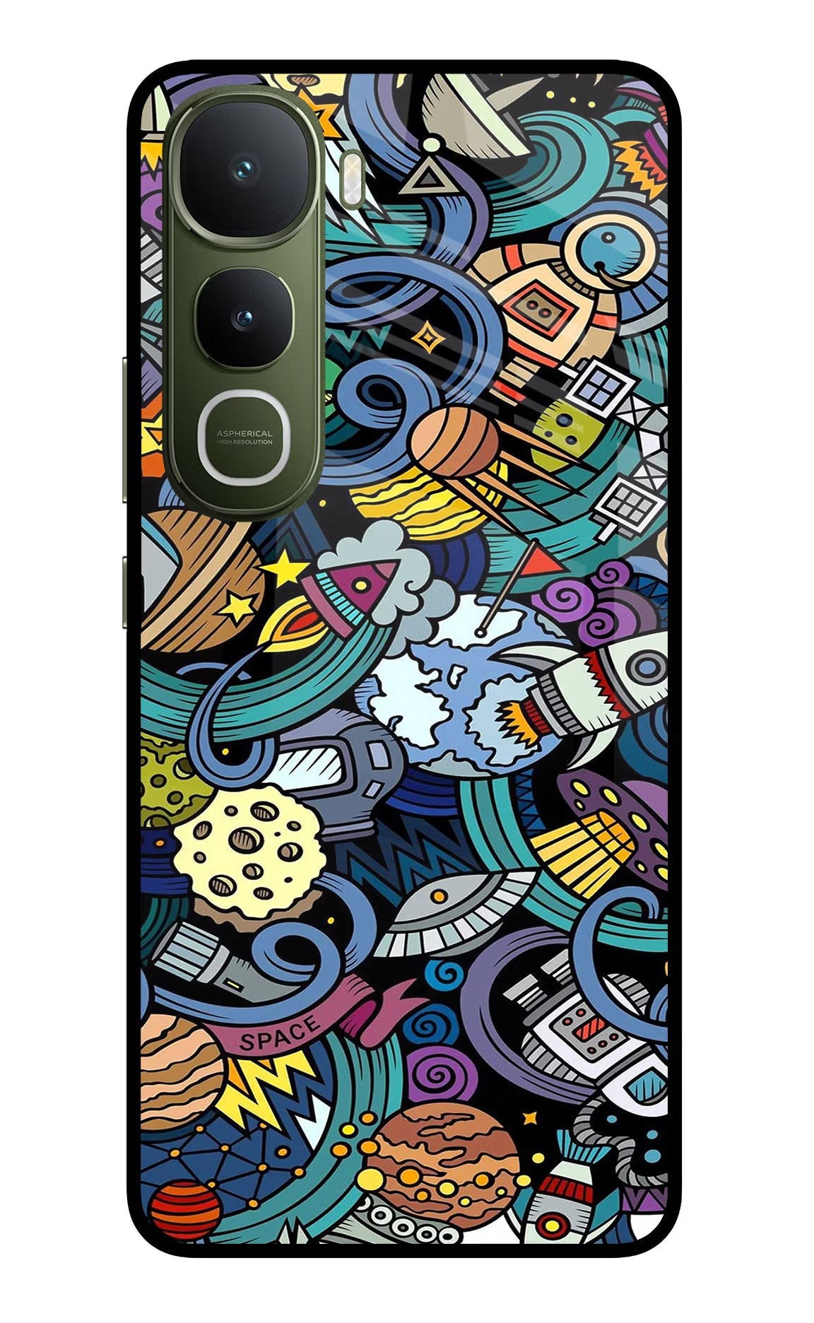 Space Abstract Vivo Y400 5G Glass Case