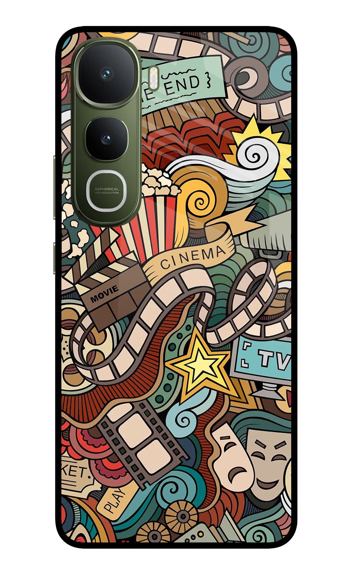 Cinema Abstract Vivo Y400 5G Glass Case