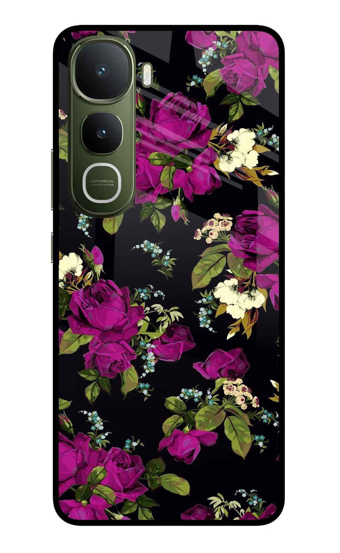Flowers Vivo Y400 5G Glass Case