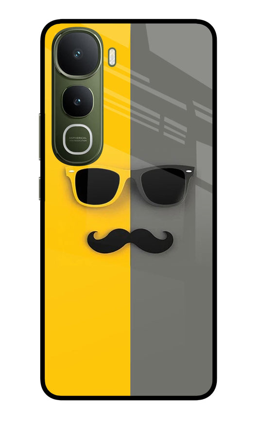 Sunglasses with Mustache Vivo Y400 5G Back Cover