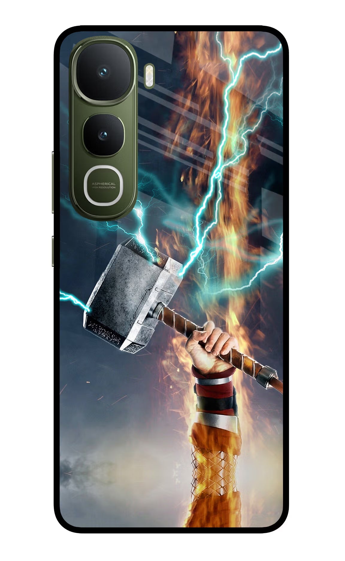 Thor Hammer Mjolnir Vivo Y400 5G Glass Case