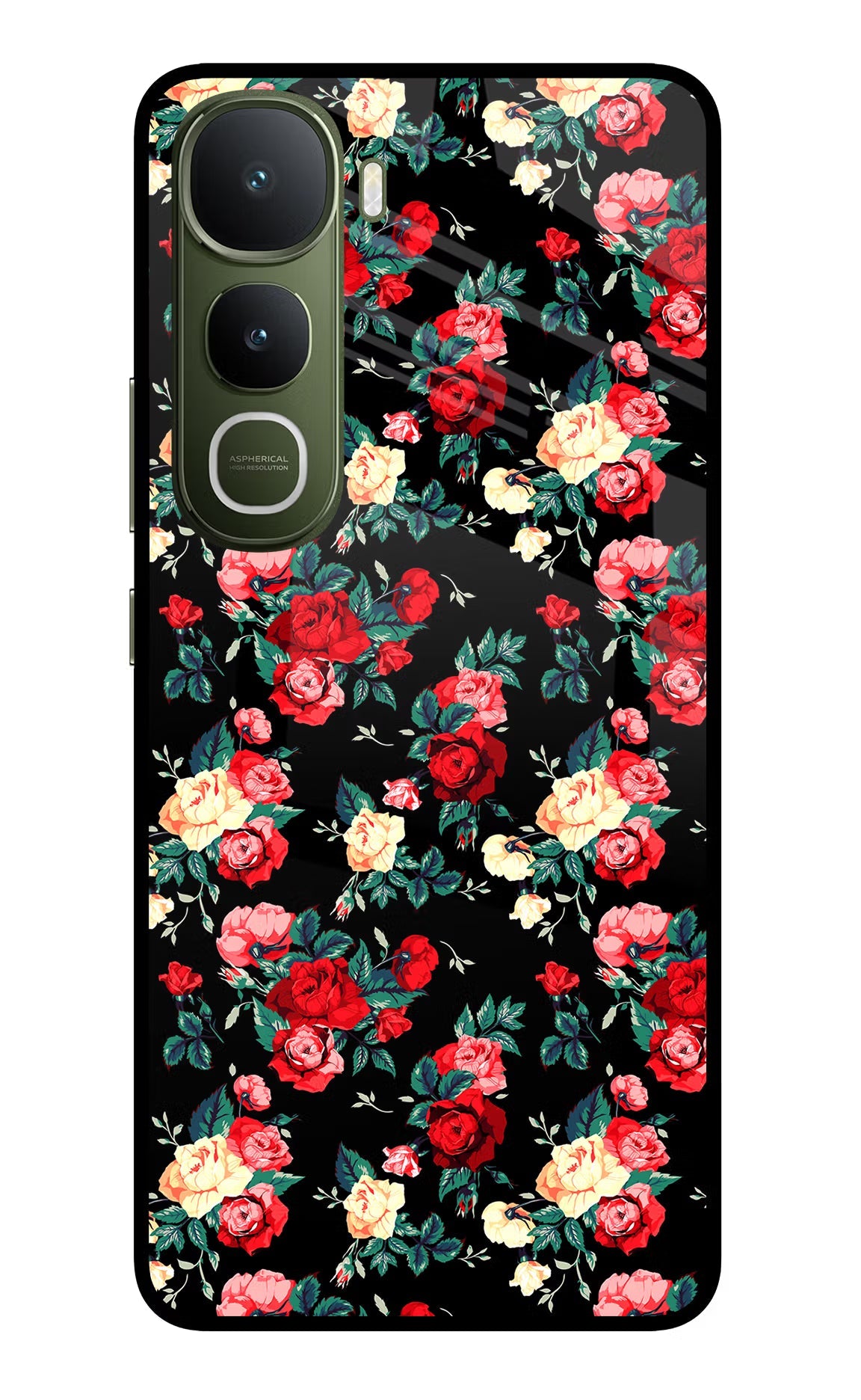 Rose Pattern Vivo Y400 5G Back Cover