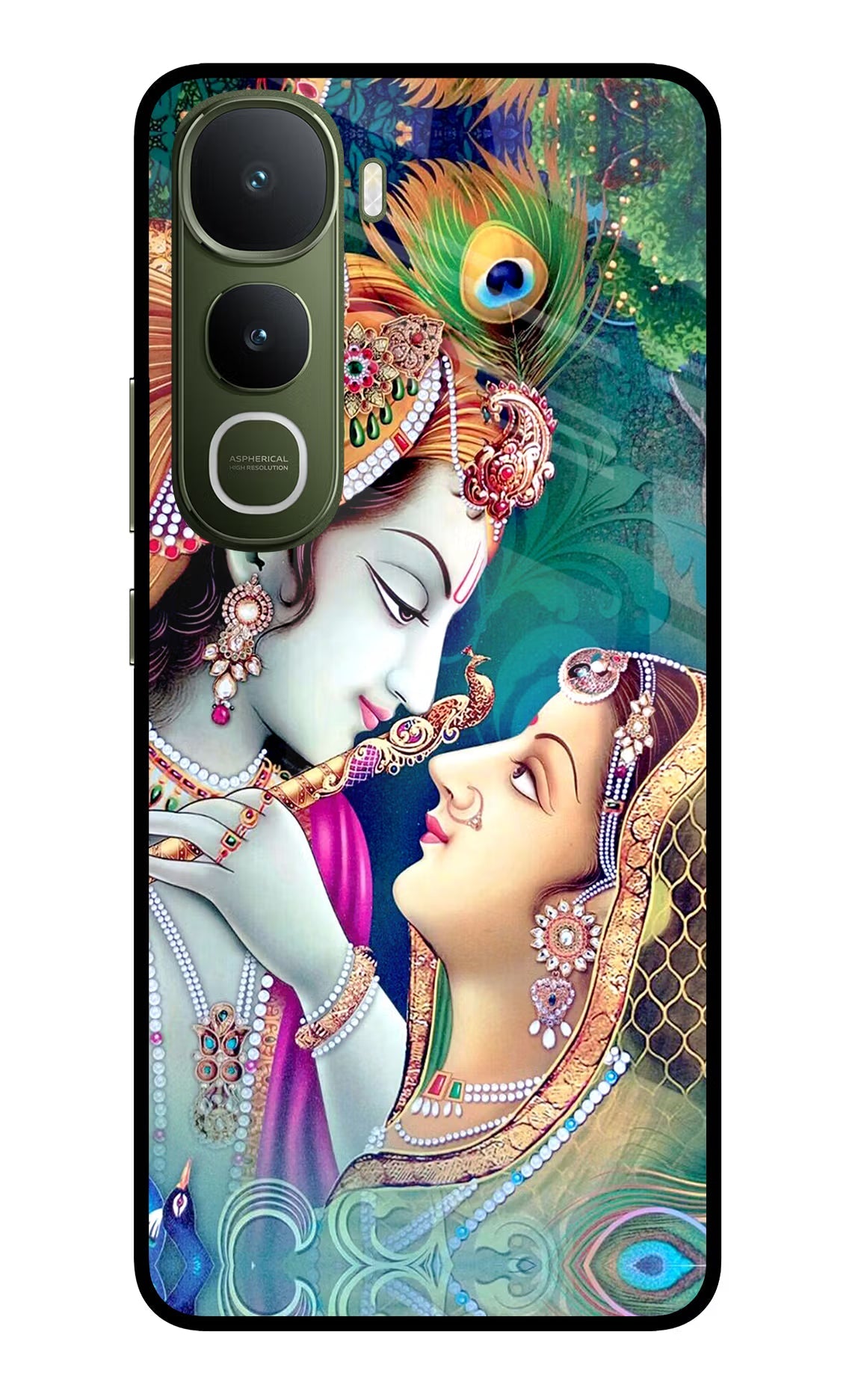 Lord Radha Krishna Vivo Y400 5G Glass Case