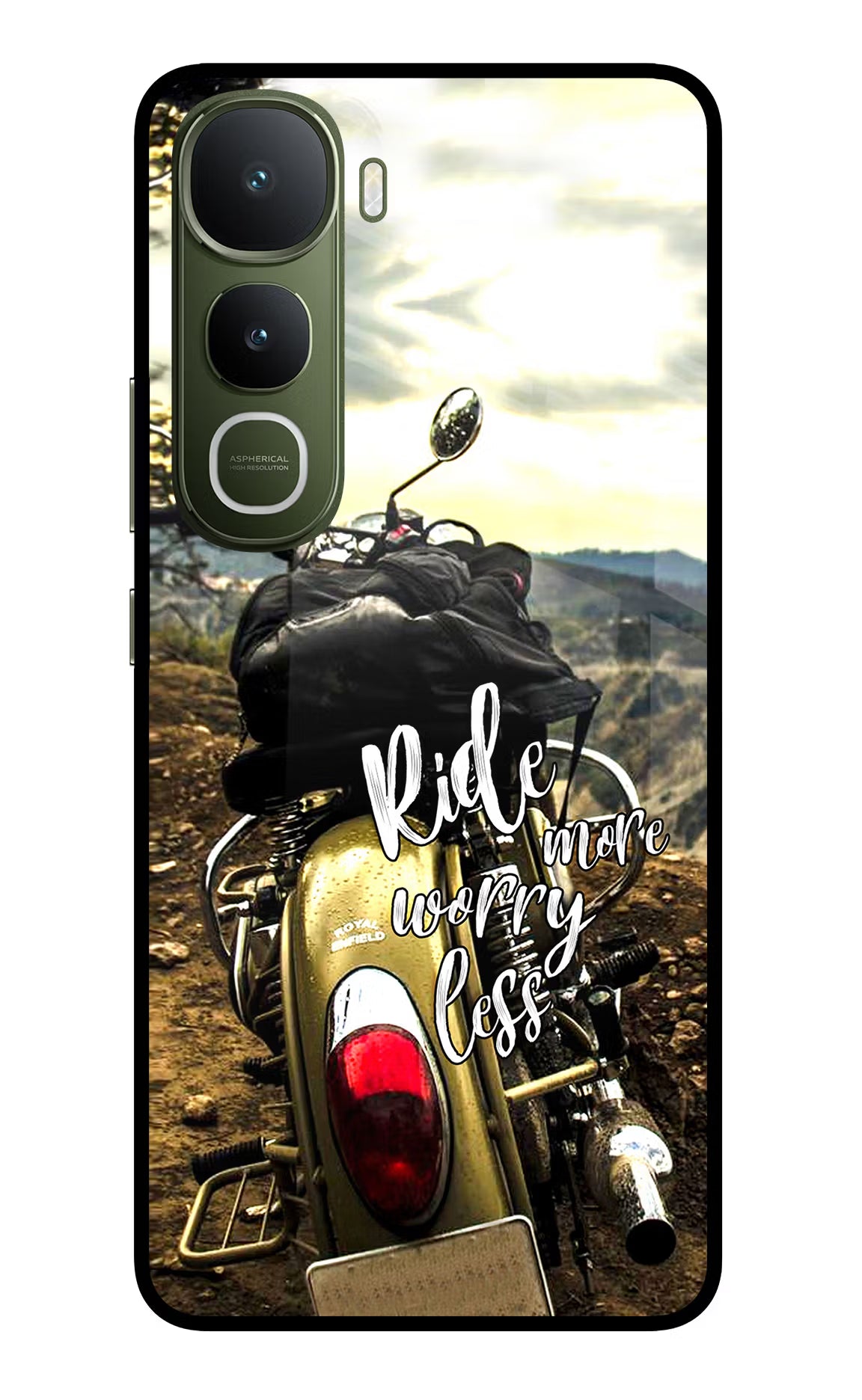 Ride More Worry Less Vivo Y400 5G Glass Case