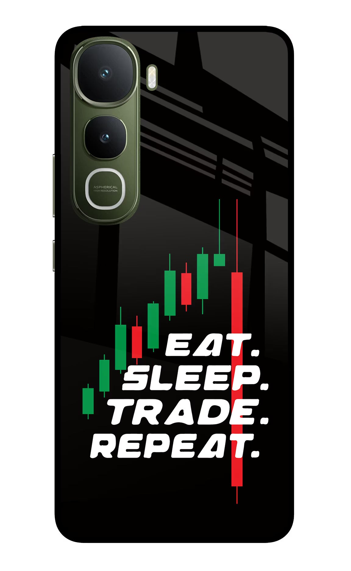 Eat Sleep Trade Repeat Vivo Y400 5G Back Cover