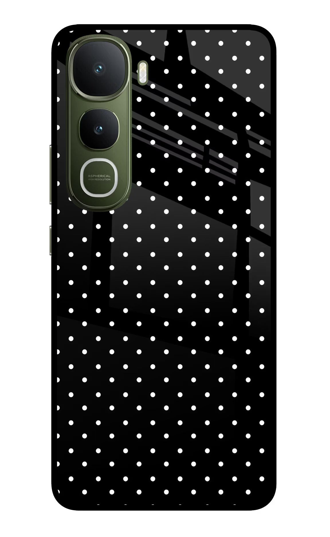 White Dots Vivo Y400 5G Glass Case
