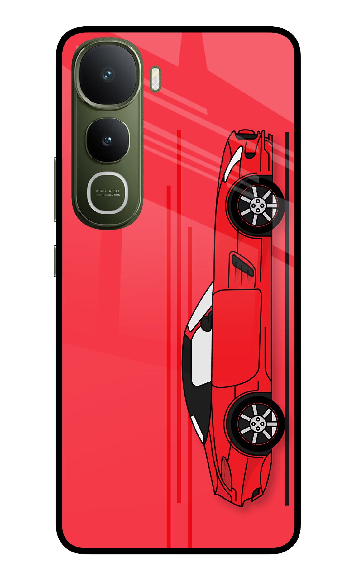 Red Velocity Vivo Y400 5G Back Cover