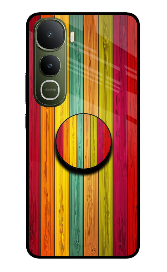 Multicolor Wooden Vivo Y400 5G Pop Case