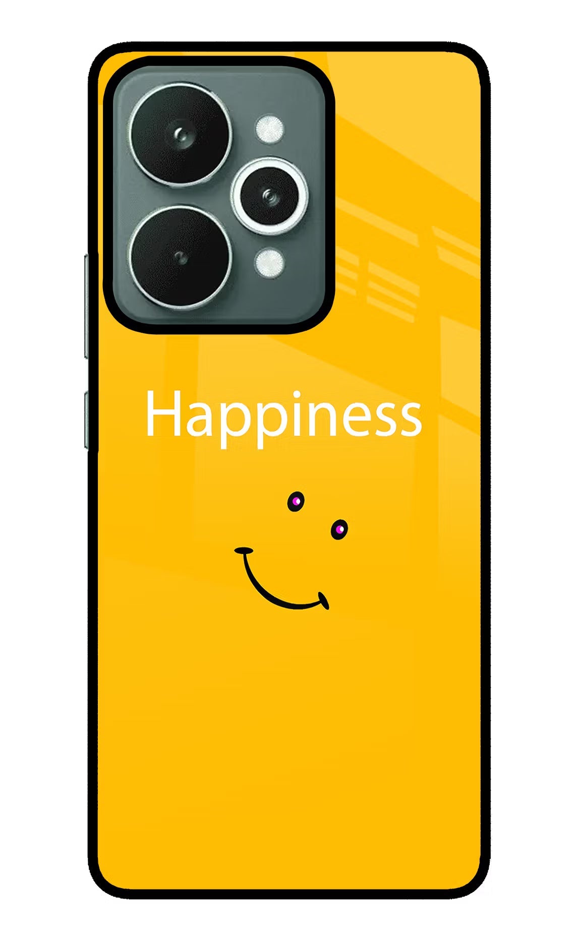 Happiness With Smiley Realme 15 Glass Case