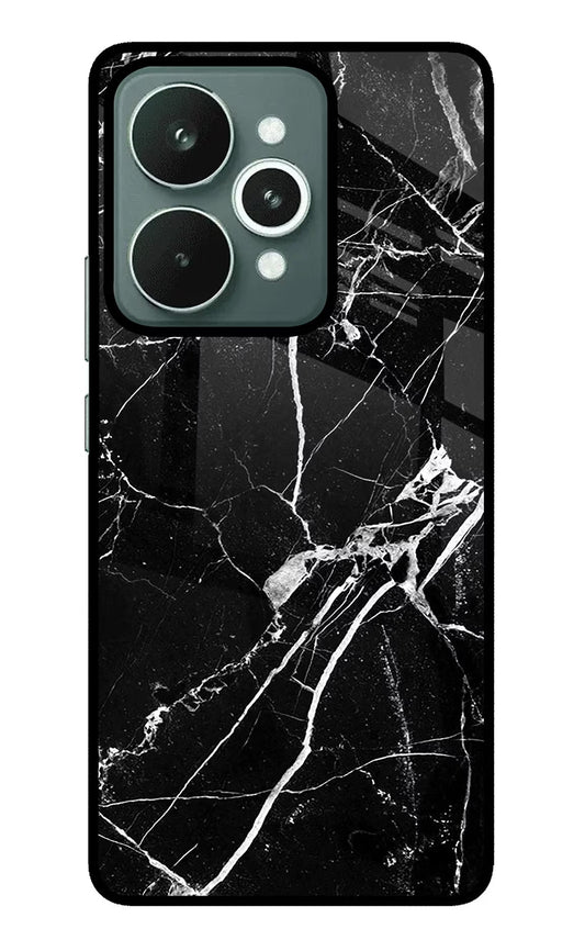 Black Marble Pattern Realme 15 Glass Case