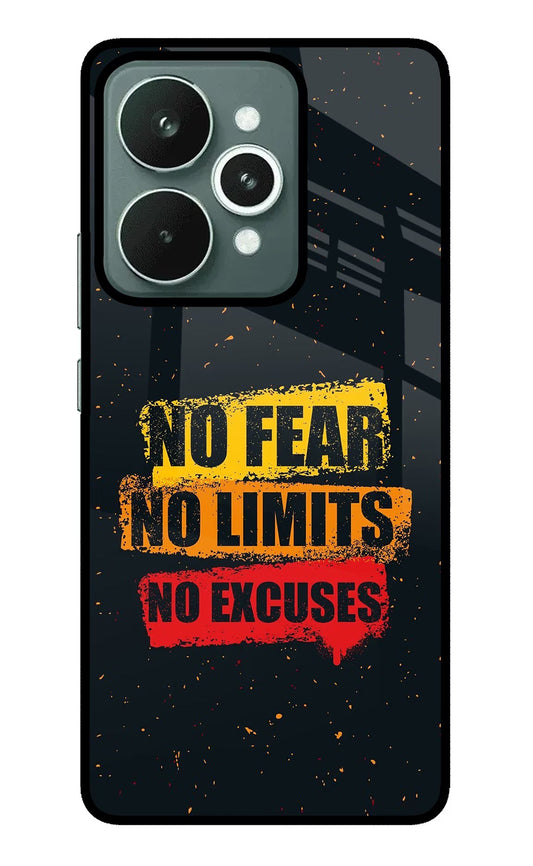 No Fear No Limits No Excuse Realme 15 Glass Case