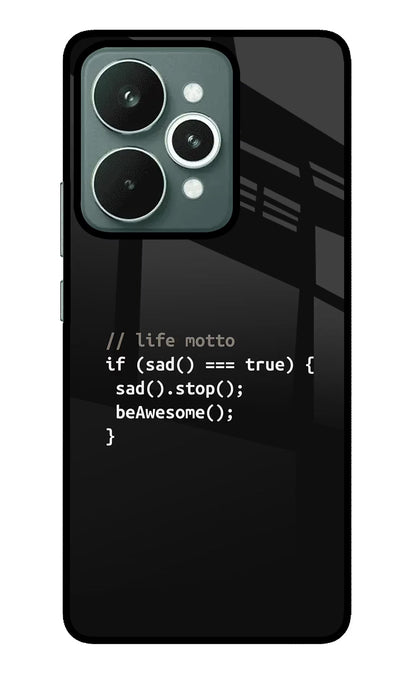 Life Motto Code Realme 15 Back Cover