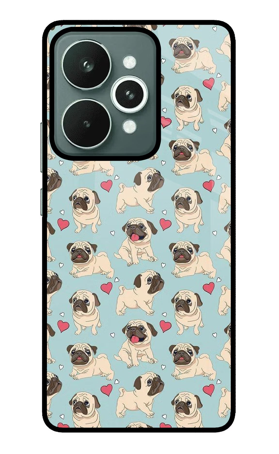 Pug Dog Realme 15 Glass Case