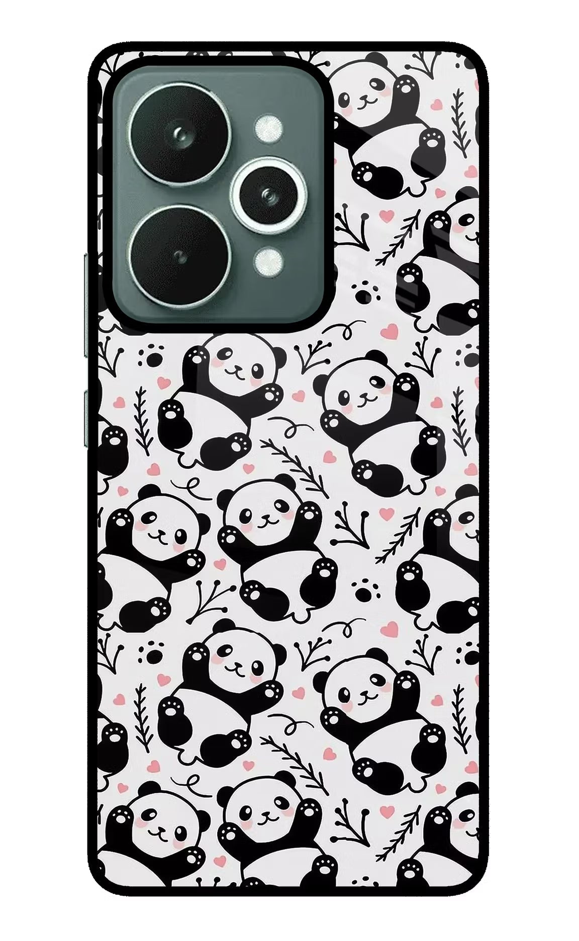 Cute Panda Realme 15 Glass Case