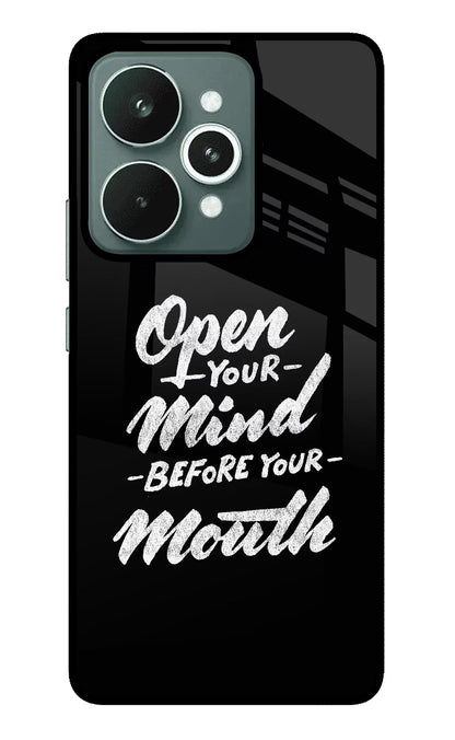 Open Your Mind Before Your Mouth Realme 15 Back Cover