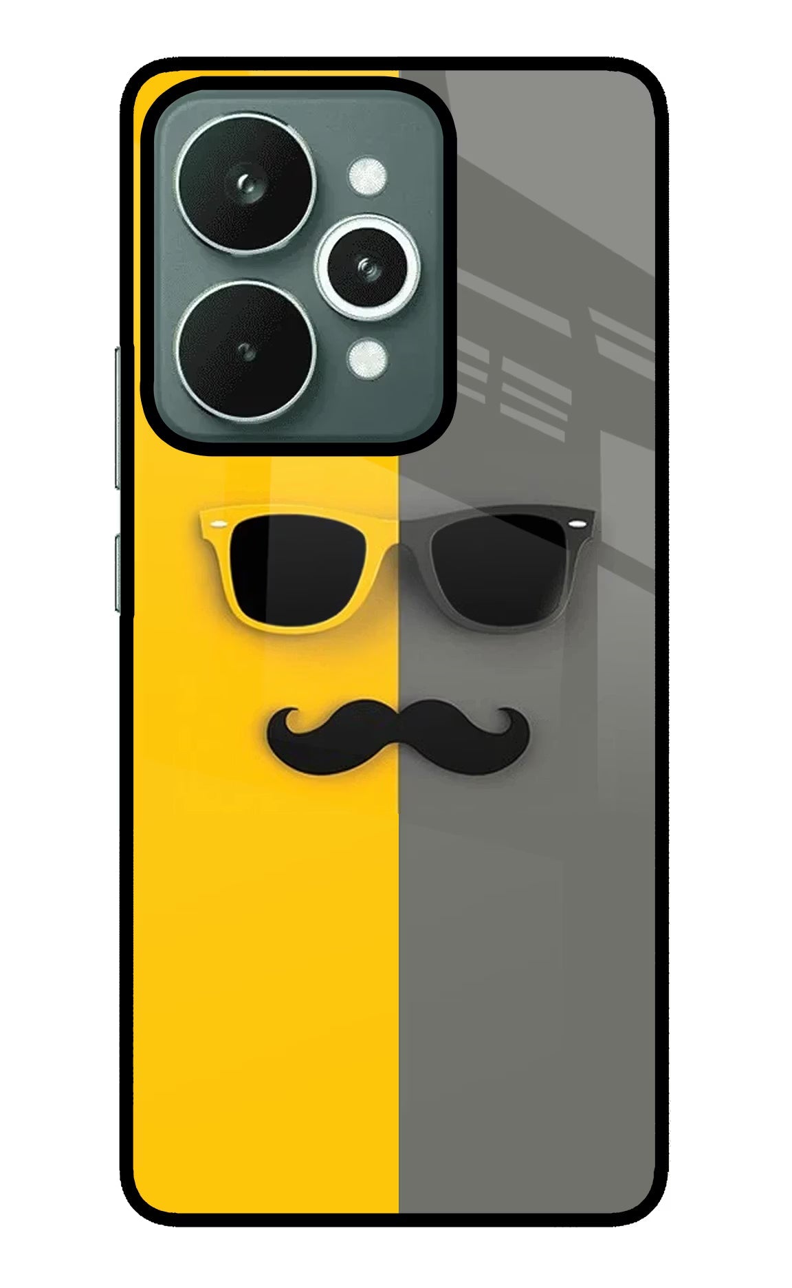 Sunglasses with Mustache Realme 15 Back Cover