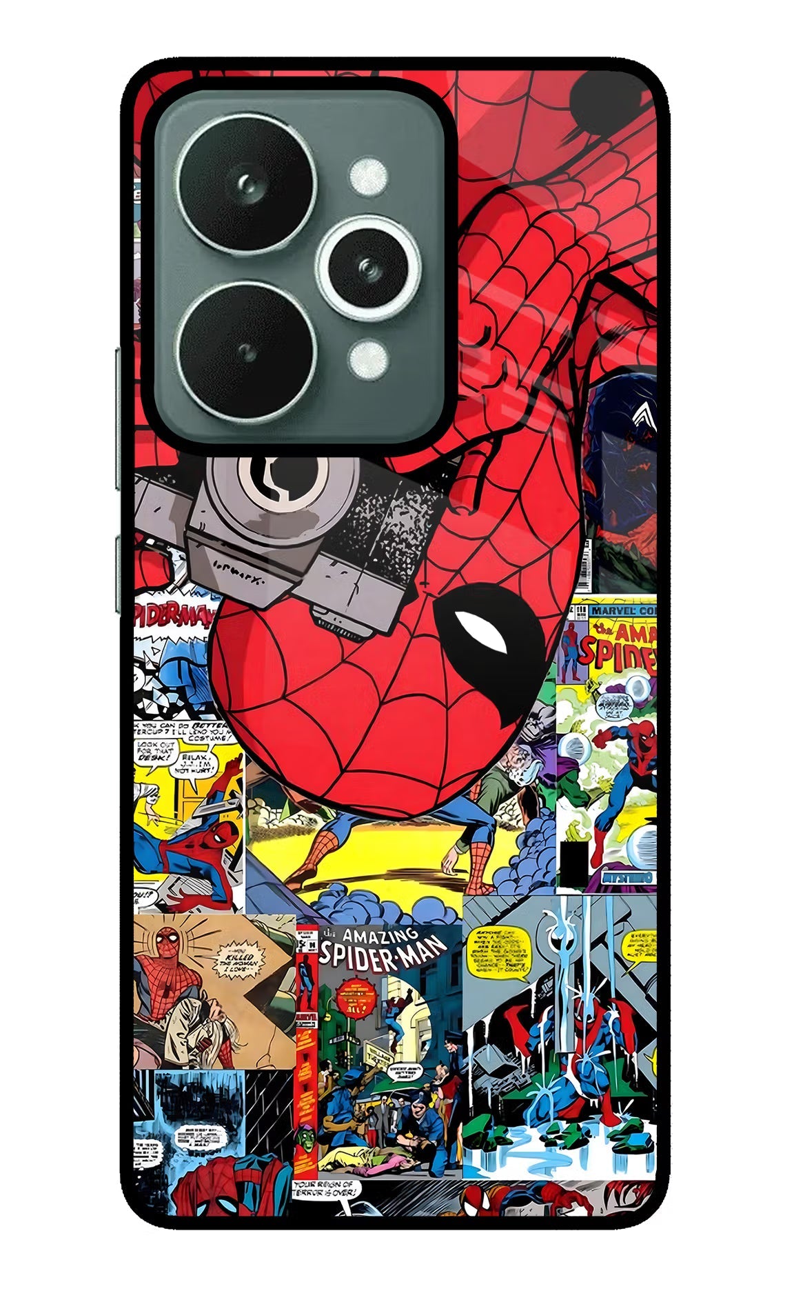 Spider Man Realme 15 Glass Case