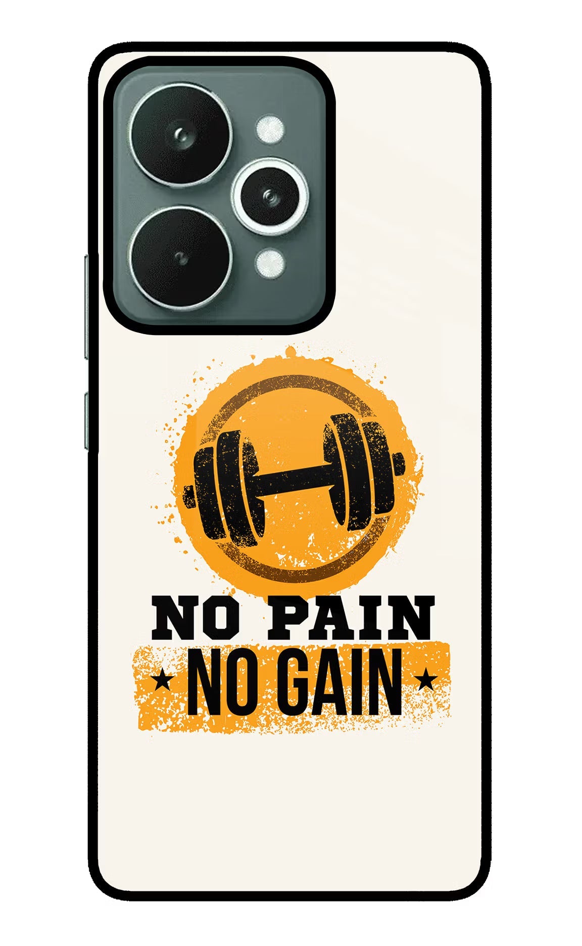 No Pain No Gain Realme 15 Glass Case