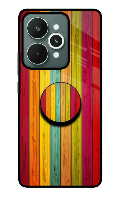 Multicolor Wooden Realme 15 Pop Case