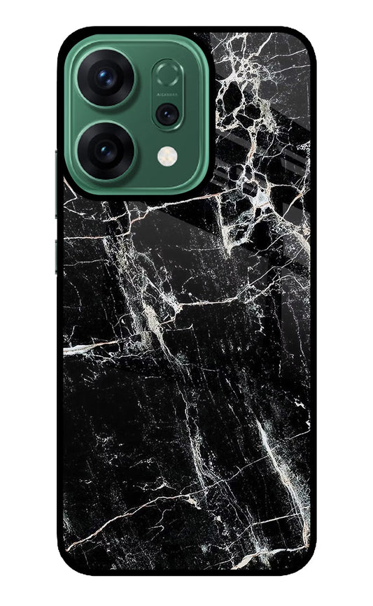 Black Marble Texture Oppo Reno14 5G Back Cover