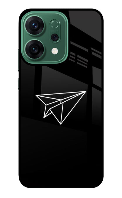 Paper Plane White Oppo Reno14 5G Back Cover