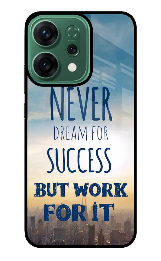Never Dream For Success But Work For It Oppo Reno14 5G Back Cover