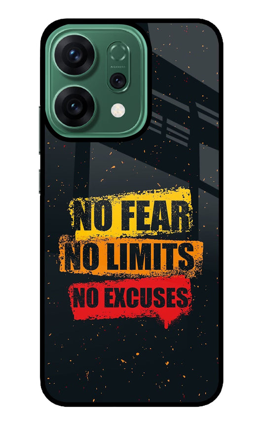 No Fear No Limits No Excuse Oppo Reno14 5G Back Cover