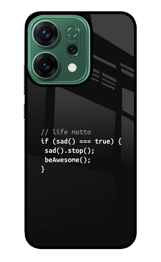 Life Motto Code Oppo Reno14 5G Back Cover