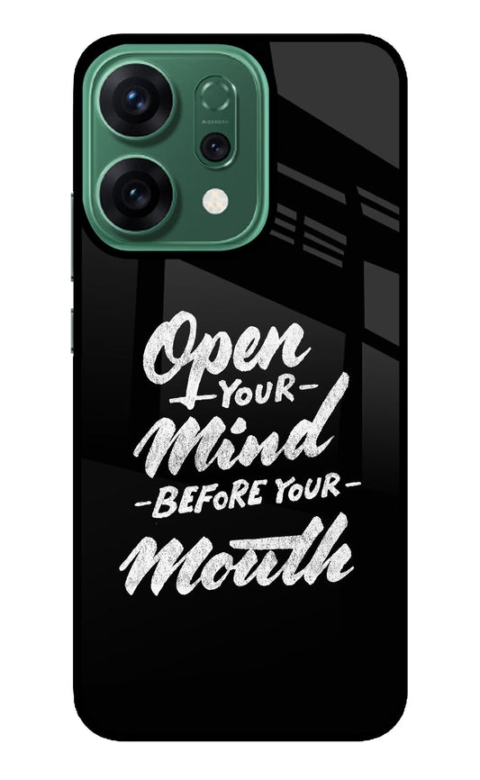 Open Your Mind Before Your Mouth Oppo Reno14 5G Back Cover
