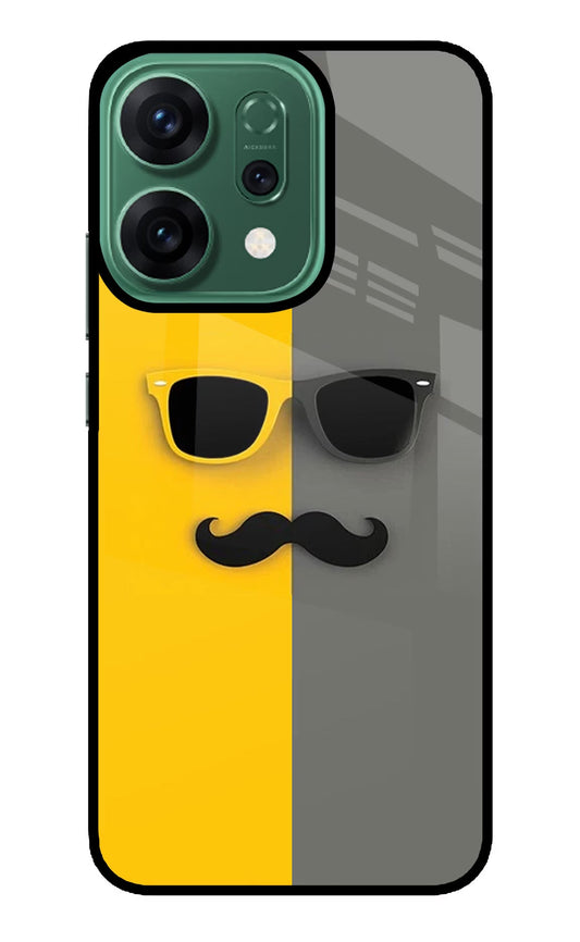 Sunglasses with Mustache Oppo Reno14 5G Back Cover