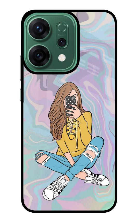 Selfie Girl Oppo Reno14 5G Back Cover