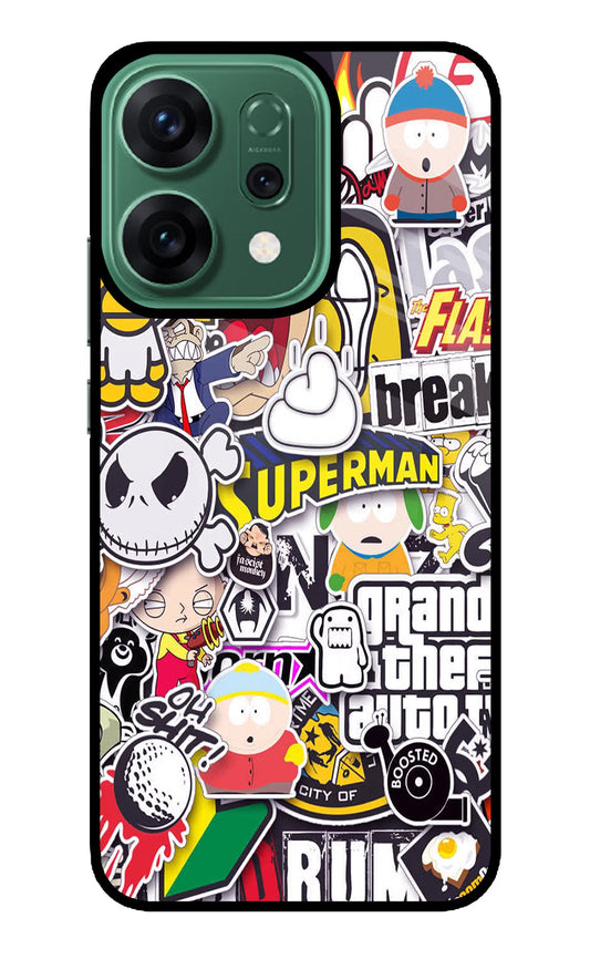 Sticker Bomb Oppo Reno14 5G Back Cover